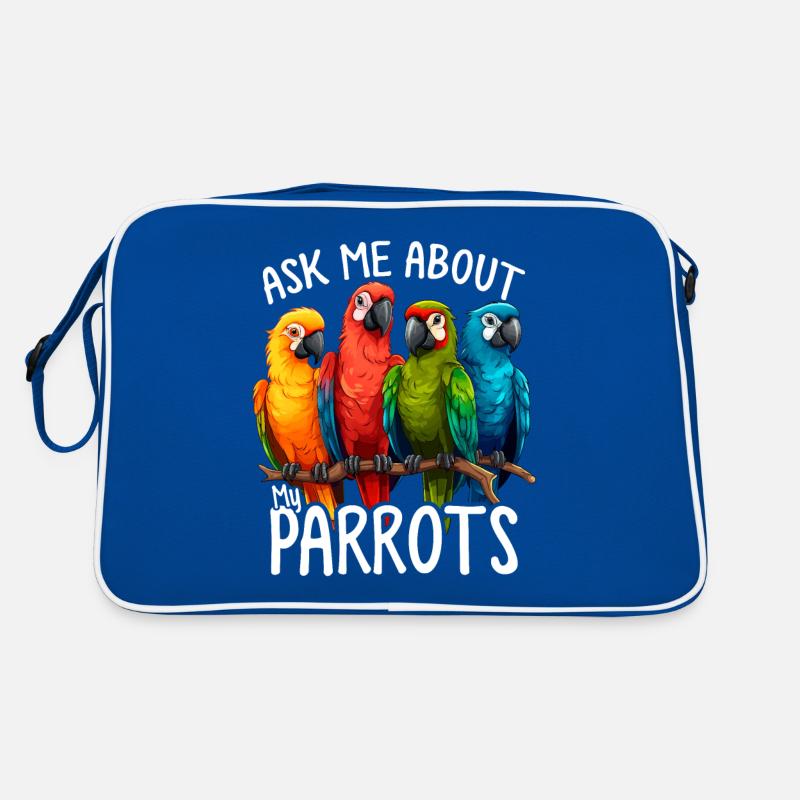 Posez-moi une question sur Funny Parrot Quaker Parrot Bird Owner Sac Retro