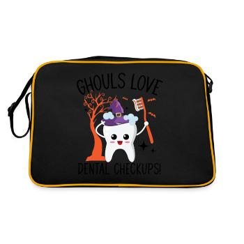 Corpse snatchers love dental examinations! - Retro Bag - black/gold - Back