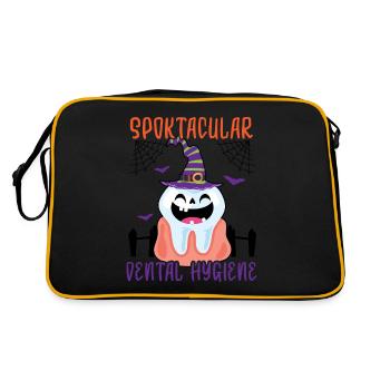 Spooky dental hygiene. - Retro Bag - black/gold - Back