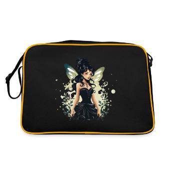 Fée enchanteresse aux ailes étincelantes pour dames - Sac Retro - noir/or - Dos