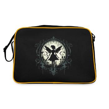 Fée onirique dans un monde féerique magique - symbole - Sac Retro - noir/or - Dos