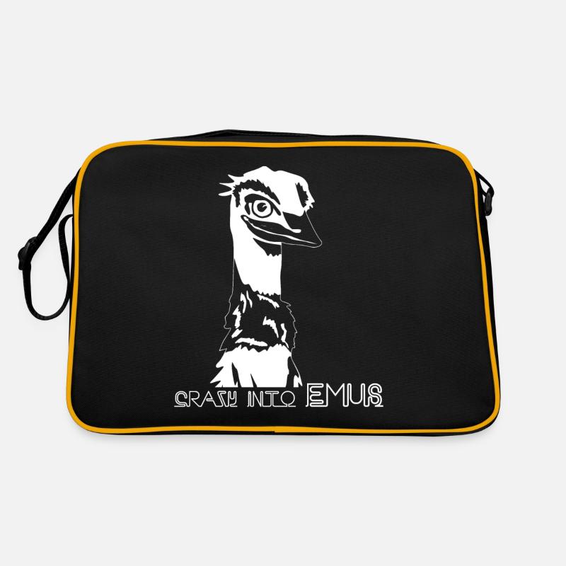 Emus de l’émeu - Sac Retro - noir/or