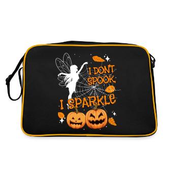 Halloween-Fee Verkleidung I don't spook, I sparkle - Retro Tasche - Schwarz/Gold - Hinten