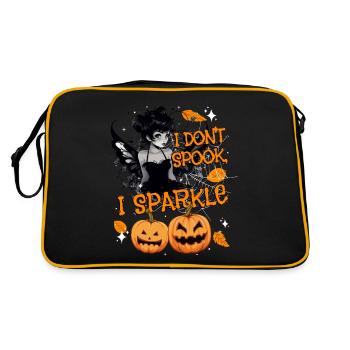 Halloween-Fee Verkleidung I don't spook, I sparkle - Retro Tasche - Schwarz/Gold - Hinten