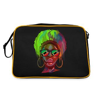 Saint Kitts and Nevis - Retro Bag - black/gold - Back