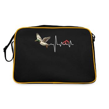 Chasse au canard Amour Battement de cœur Chasseur de canards - Sac Retro - noir/or - Dos