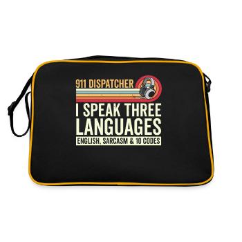 Dispatcher Funny Thing Gold Line Police - Retro Bag - black/gold - Back