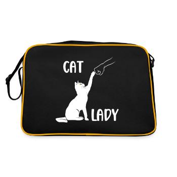 Cat Lady - Cat Fist Bump - Retro Bag - black/gold - Back