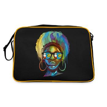 Saint Pierre and Miquelon - Retro Bag - black/gold - Back
