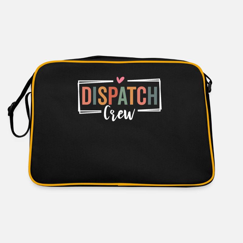 Thin Gold Line Funny Dispatching Service Dispatch Retro Bag