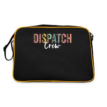 Funny Dispatcher Dispatching Service Public - Retro Bag - black/gold - Back