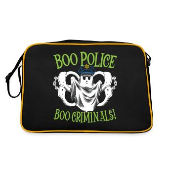 Boo police, boo criminels! Policier Halloween - Sac Retro - noir/or - Dos