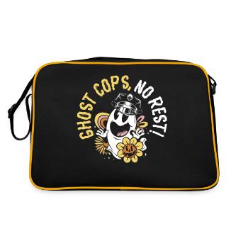 Police fantôme, pas de pause! Policier Spooky Hello - Sac Retro - noir/or - Dos