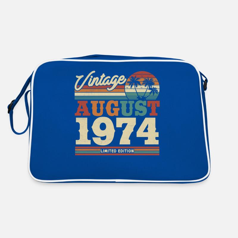 Vintage Geburtstagsgeschenk August 1974 Retro Tasche