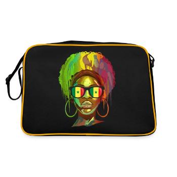Sénégal - Sac Retro - noir/or - Dos