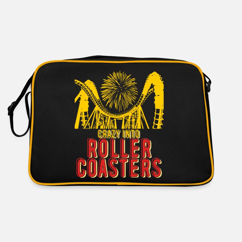 Achterbahn Freizeitpark Achterbahnfahrer Retro Tasche