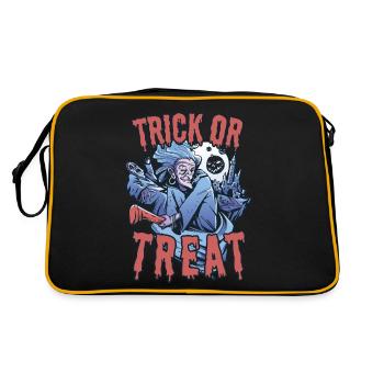 Trick or Treat Creepy Halloween Witch with Broom - Retro Bag - black/gold - Back