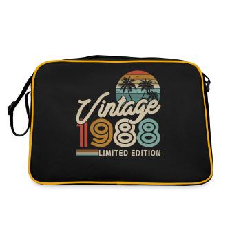 Vintage Birthday Gift 1988 35/36 years - Retro Bag - black/gold - Back