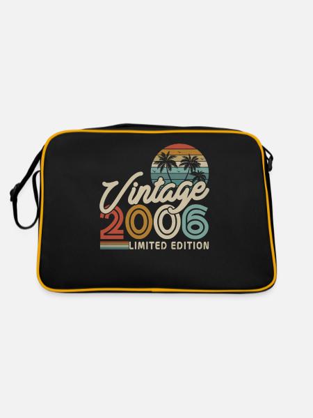 Vintage Birthday Gift 2006 17/18 - Retro Bag - black/gold - Back