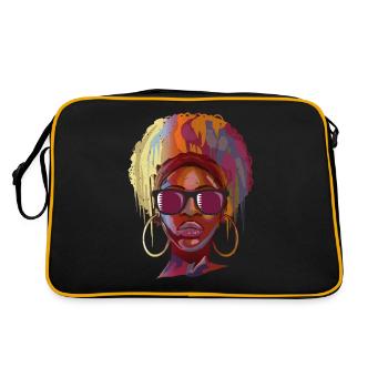 Katar - Retro Tasche - Schwarz/Gold - Hinten