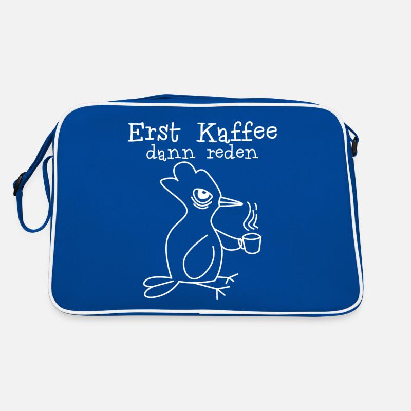 Morgenmuffel Kaffee Vogel Kaffeetrinker Retro Tasche