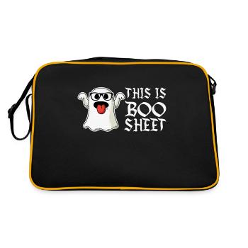 This Is Boo Sheet: Drôle de fantôme d’Halloween - Sac Retro - noir/or - Dos