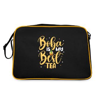 Bubble Tea - Retro Tasche - Schwarz/Gold - Hinten