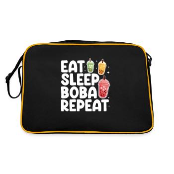 Bubble Tea - Retro Tasche - Schwarz/Gold - Hinten