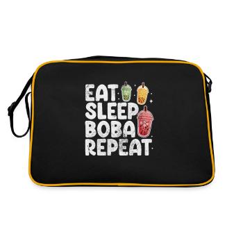 Bubble Tea Boba Tea Kawaii Cadeau - Sac Retro - noir/or - Dos