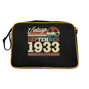 Vintage Birthday Gift 90/91 Years - Retro Bag - black/gold - Back
