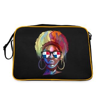 Panama - Retro Tasche - Schwarz/Gold - Hinten