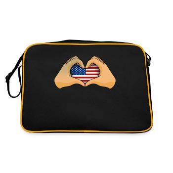 Amérique du Nord - Sac Retro - noir/or - Dos