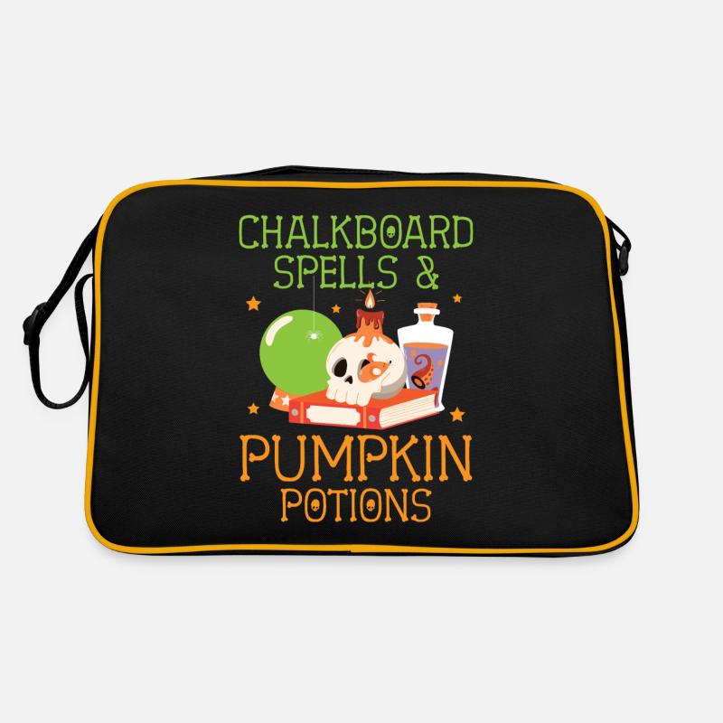 Chalkboard Magic & Pumpkin Potions Halloween Retro Bag