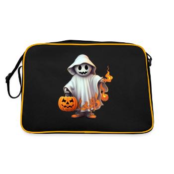 Ghoulishes Jack O' Lantern Kostüm Happy Halloween! - Retro Tasche - Schwarz/Gold - Hinten
