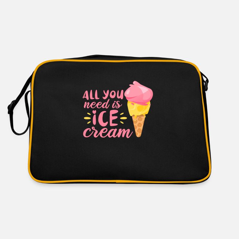 Eiscreme Eis Eiskrem Ice Cream Sommer Geschenk Retro Tasche