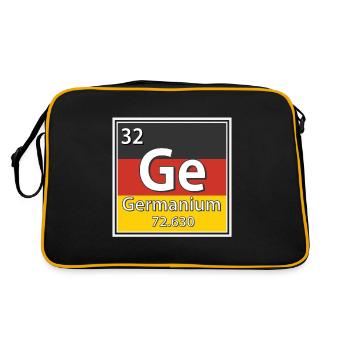 Periodensystem der Germanium-Elemente - Retro Tasche - Schwarz/Gold - Hinten