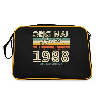 Vintage 1988 Birthday Gift - Retro Bag - black/gold - Back