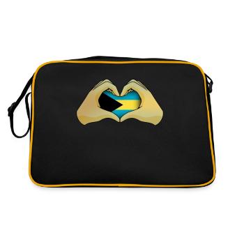Bahamas - Retro Tasche - Schwarz/Gold - Hinten