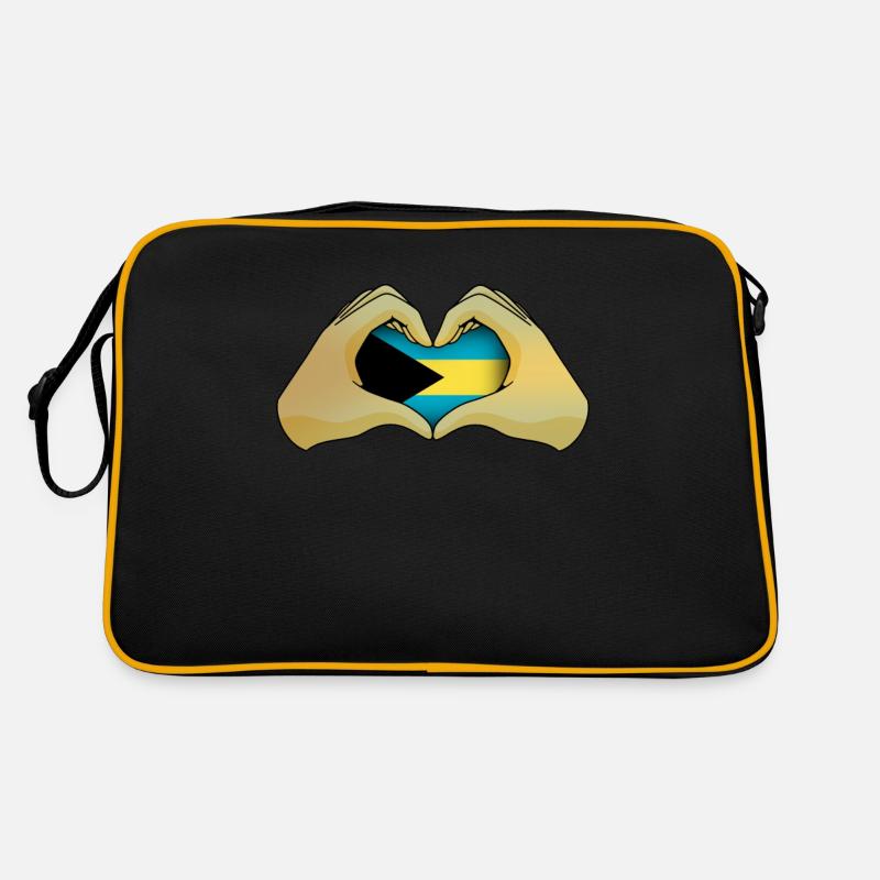 Bahamas - Retro Tasche - Schwarz/Gold