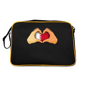 Bahrain - Retro Tasche - Schwarz/Gold - Hinten