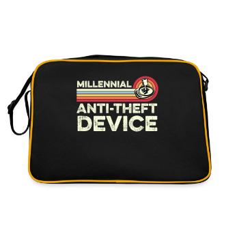 Millennial Anti-Diebstahl-Gerät Stick Shift Auto - Retro Tasche - Schwarz/Gold - Hinten