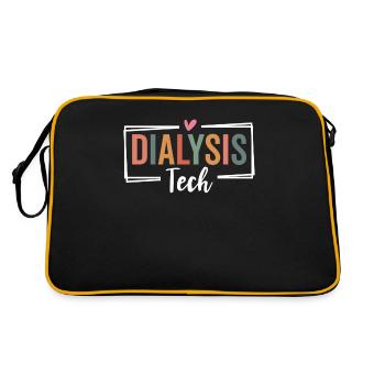 Dialysis Tech Funny Dialysis Catheter Dialysis - Retro Bag - black/gold - Back