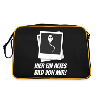 Hier ein altes Bild von mir - Retro Tasche - Schwarz/Gold - Hinten