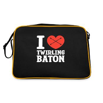Baton Twirling Gymnastique Gymnastique Cadeau - Sac Retro - noir/or - Dos