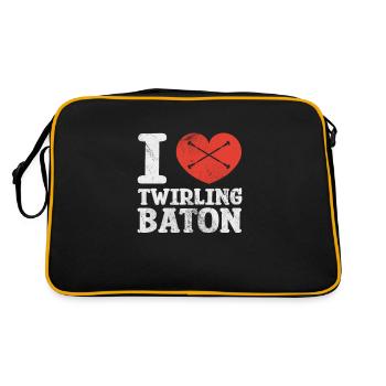 Baton Twirling - Sac Retro - noir/or - Dos