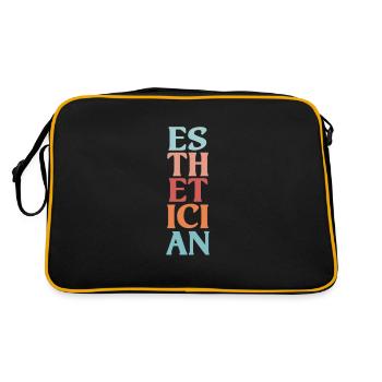 Beautician Cosmetics Makeup Gift - Retro Bag - black/gold - Back