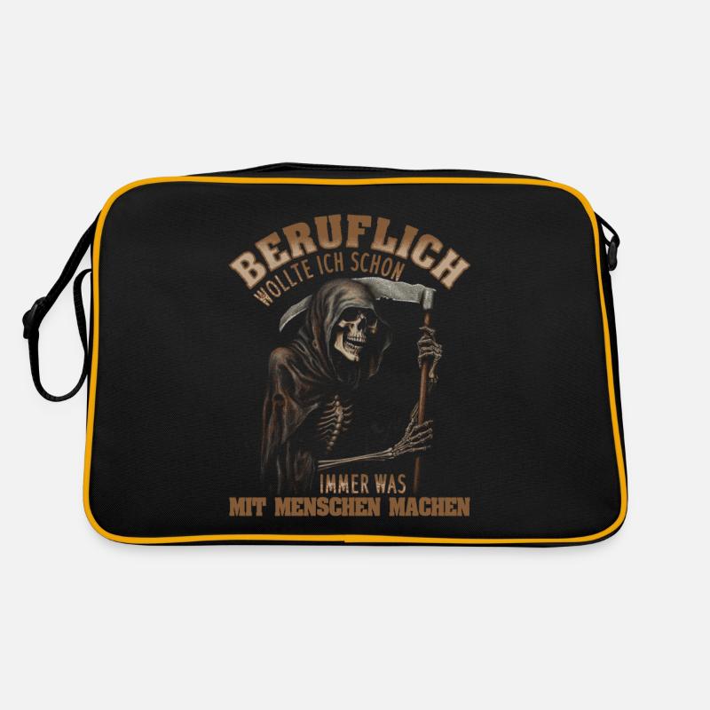 wollte ich schon immer was mit Menschen machen Retro Tasche