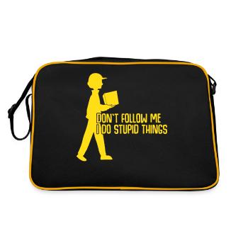 Parcel deliverer joke parcel carrier - Retro Bag - black/gold - Back