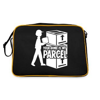 Parcel deliverer Parcel carrier Postal deliverer - Retro Bag - black/gold - Back