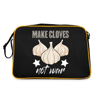 garlic clove garlic cloves garlic - Retro Bag - black/gold - Back